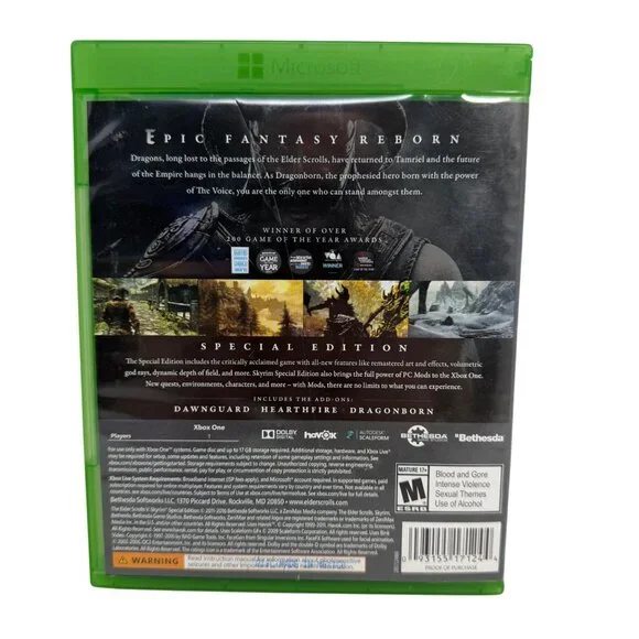 Xbox One - Elder Scrolls V: Skyrim (Special Ed.) - CIB - Tested/Works - Picture 2 of 4